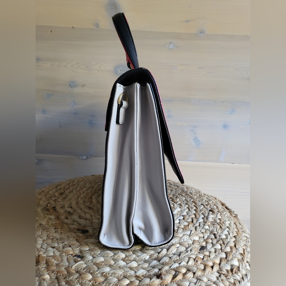 Unique Martine Sitbon "Black" Structured Colorblock Bag - Picture 6 of 14